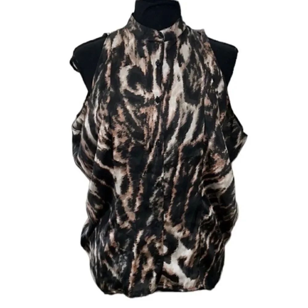 H&M Sleeveless Animal Print Top(Size 2)